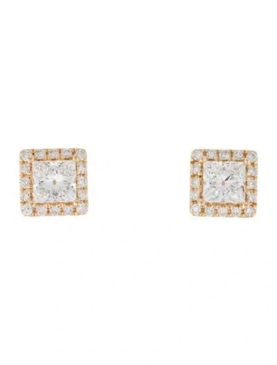 Pre-owned Badgley Mischka 14k 2.42ctw Lab-grown Diamond Stud Earrings In Multi