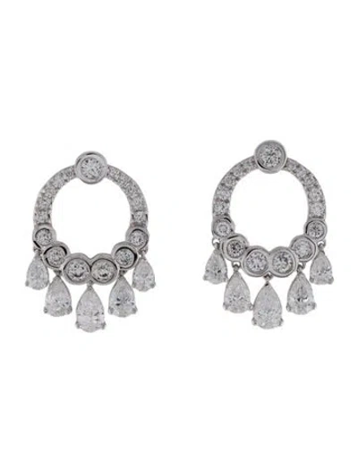 Pre-owned Badgley Mischka 14k 2.47ctw Lab-grown Diamond Drop Earrings In Multi