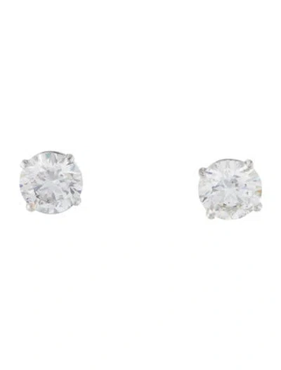 Pre-owned Badgley Mischka 14k 3.00ctw Lab-grown Diamond Stud Earrings In Multi
