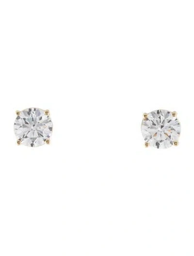 Pre-owned Badgley Mischka 14k 3.24ctw Lab-grown Diamond Stud Earrings In Multi