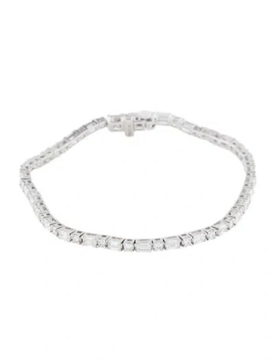 Pre-owned Badgley Mischka 14k 3.50ctw Lab-grown Diamond Bracelet, 7.25" In Multi