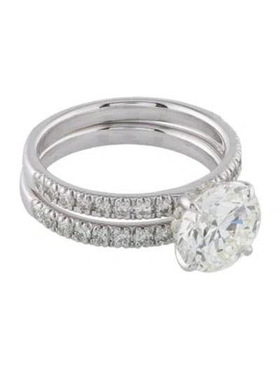 Pre-owned Badgley Mischka 14k 3.50ctw Lab-grown Diamond Wedding Ring Set In Multi