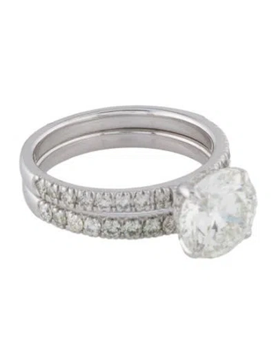 Pre-owned Badgley Mischka 14k 3.50ctw Lab-grown Diamond Wedding Ring Set In Multi