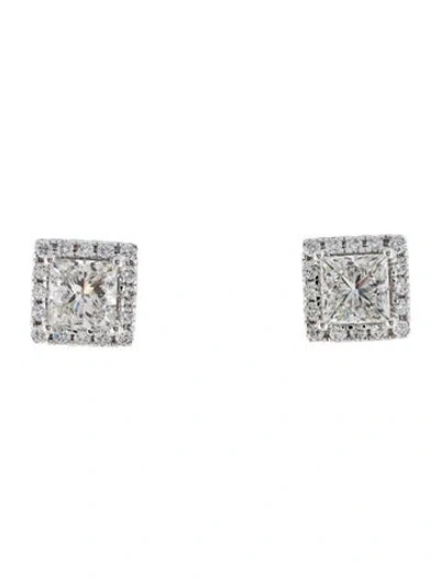 Pre-owned Badgley Mischka 14k 3.56ctw Lab-grown Diamond Stud Earrings In Multi