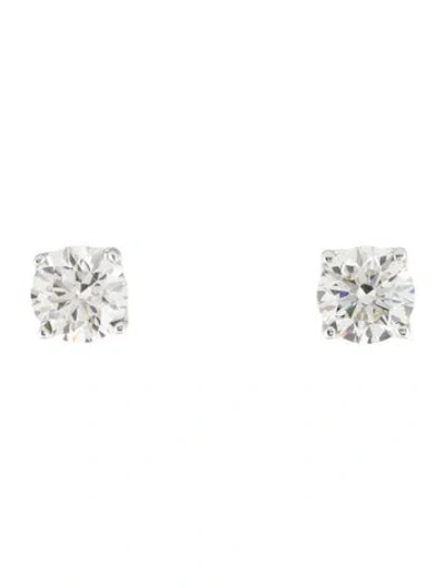 Pre-owned Badgley Mischka 14k 4.03ctw Lab-grown Diamond Stud Earrings In Multi