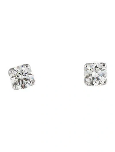 Pre-owned Badgley Mischka 14k 4.11ctw Lab-grown Diamond Stud Earrings In Multi