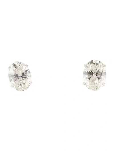 Pre-owned Badgley Mischka 14k 4.23ctw Lab-grown Diamond Stud Earrings In Multi