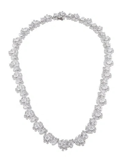 Pre-owned Badgley Mischka 14k 47.16ctw Lab-grown Diamond Collar Necklace, 18" In Multi