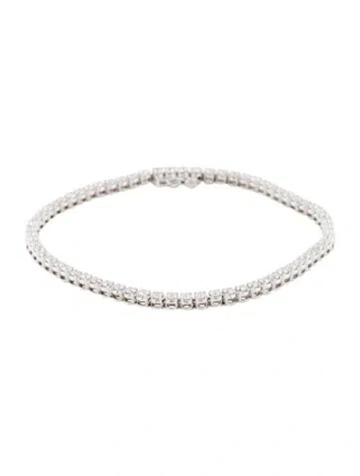 Pre-owned Badgley Mischka 14k 5.00ctw Lab Grown Diamond Tennis Bracelet, 8.75" In Multi