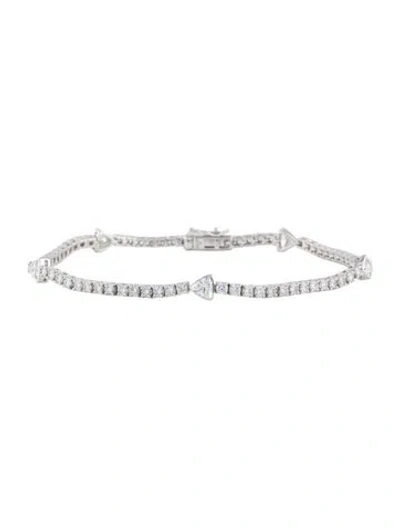 Pre-owned Badgley Mischka 14k 5.05ctw Lab-grown Diamond Link Bracelet, 8" In Multi