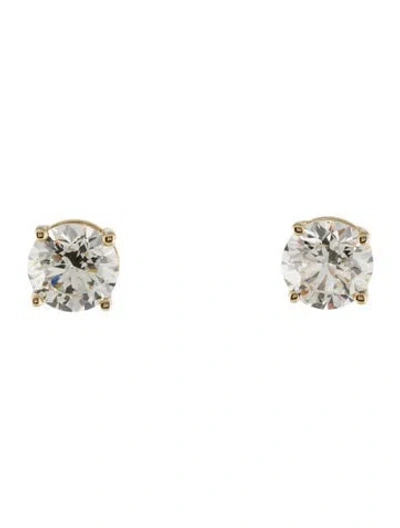 Pre-owned Badgley Mischka 14k 5.07ctw Lab-grown Diamond Stud Earrings In Multi