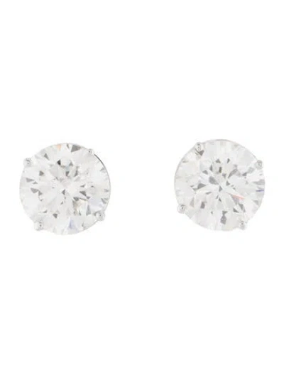 Pre-owned Badgley Mischka 14k 5.31ctw Lab-grown Diamond Stud Earrings In Multi