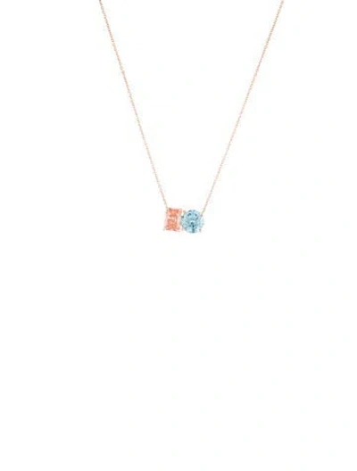 Pre-owned Badgley Mischka 14k 5.68ctw Lab-grown Diamond Pendant Necklace, 18" In Multi