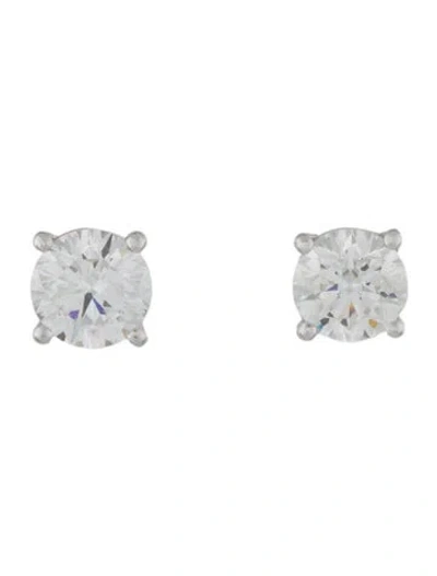Pre-owned Badgley Mischka 14k 5.75ctw Lab-grown Diamond Solitaire Stud Earrings In Multi
