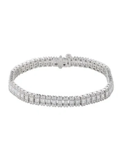 Pre-owned Badgley Mischka 14k 6.00ctw Lab-grown Diamond Link Bracelet, 6.75" In Multi
