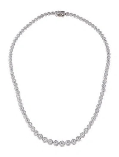 Pre-owned Badgley Mischka 14k 7.00ctw Lab-grown Diamond Collar Necklace, 16.25" In Multi