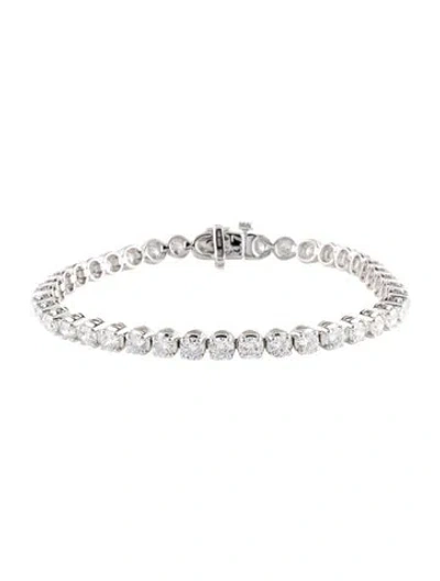 Pre-owned Badgley Mischka 14k 8.00ctw Lab-grown Diamond Tennis Bracelet, 7" In Multi