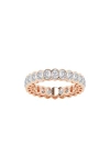 Badgley Mischka 14k Gold Oval Lab Created Diamond Eternity Band Ring In Pink