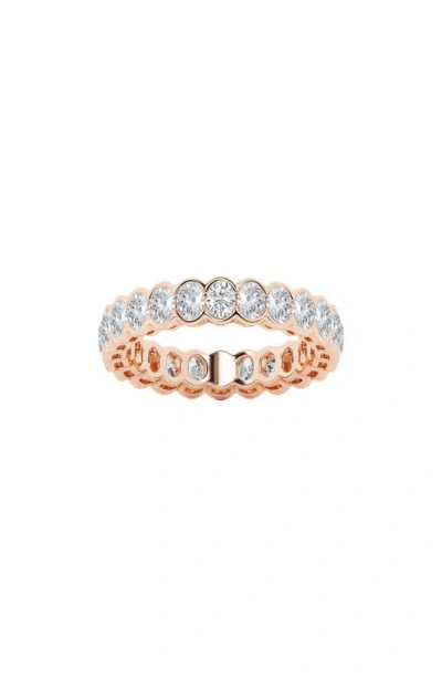 Badgley Mischka 14k Gold Oval Lab Created Diamond Eternity Band Ring In Pink