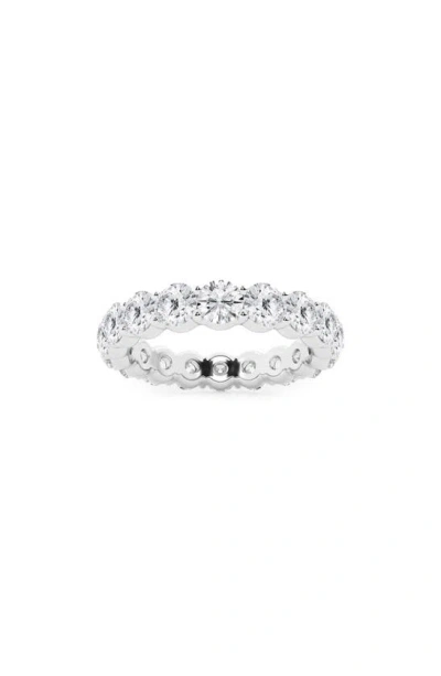 Badgley Mischka 14k Gold Round Lab Created Diamond Eternity Band Ring In Platinum