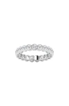 Badgley Mischka 14k Gold Round Lab Created Diamond Eternity Band Ring In White Gold