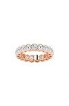 Badgley Mischka 14k Gold Round Lab Created Diamond Eternity Ring In Pink