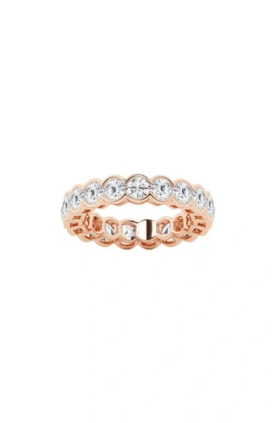 Badgley Mischka 14k Gold Round Lab Created Diamond Eternity Ring In Pink
