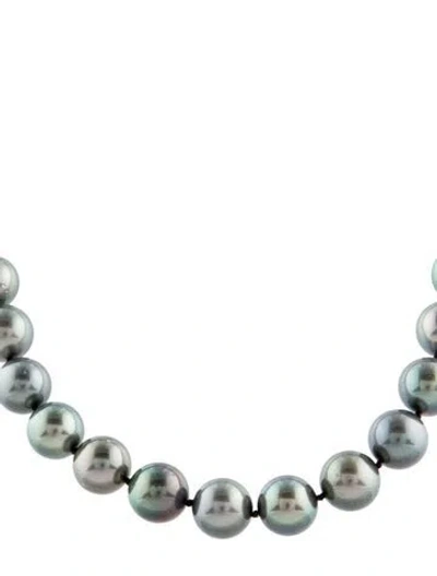 Pre-owned Badgley Mischka 14k Pearl Bead Necklace, 8.5" In Multi