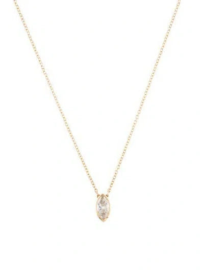 Pre-owned Badgley Mischka 18k 1.02ctw Lab-grown Diamond Pendant Necklace, 18" In Multi