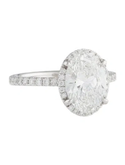 Pre-owned Badgley Mischka 18k 3.04ct Lab-grown Diamond Engagement Ring In Multi