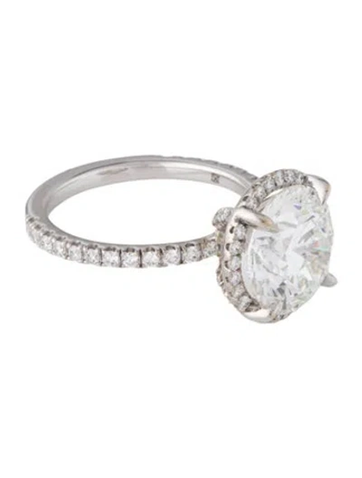 Pre-owned Badgley Mischka 18k 5.14ct Lab-grown Diamond Engagement Ring In Multi