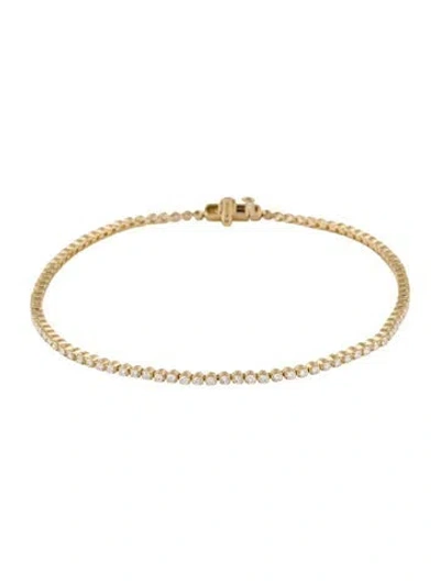 Pre-owned Badgley Mischka 18k1.45ctw Lab-grown Diamond Tennis Anklet In Multi