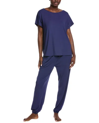 Badgley Mischka 2pc Yummy Shirt & Pant Set In Blue