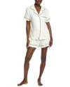 Badgley Mischka 2pc Yummy Shirt & Short Set In White