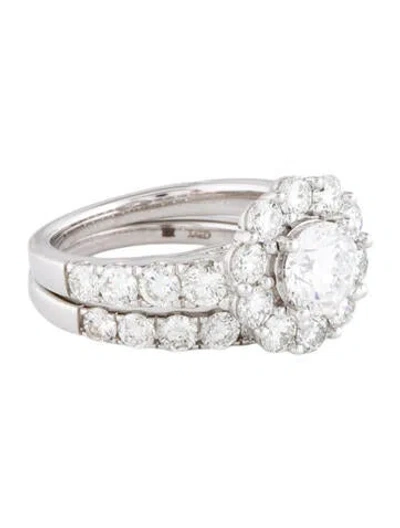 Pre-owned Badgley Mischka 3.81ctw Lab-grown Diamond Wedding Set In Multi