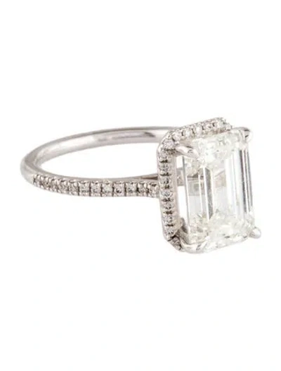 Pre-owned Badgley Mischka 4.07ct Lab-grown Diamond Engagement Ring In Multi