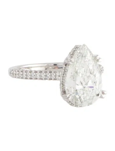 Pre-owned Badgley Mischka 4.07ct Lab-grown Diamond Hidden Halo Engagement Ring In Multi