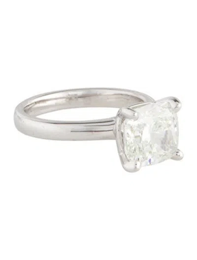 Pre-owned Badgley Mischka 4.14ct Lab-grown Diamond Solitaire Engagement Ring In Multi