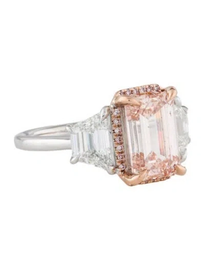 Pre-owned Badgley Mischka 4.72ct Lab-grown Diamond Engagement Ring In Multi