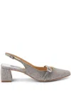 Badgley Mischka Women's Buena Embellished Slingback Flats In Grey