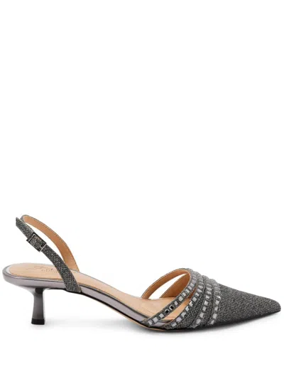 Badgley Mischka 50mm Katalina Pumps In Silver