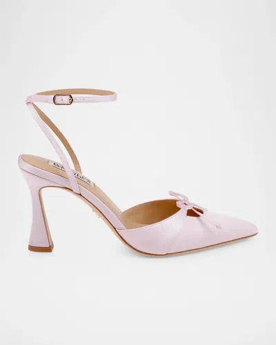 Badgley Mischka 80mm Yara Ii Satin Ankle-strap Pumps In Multi