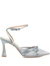 Badgley Mischka Collection Josie Ankle Strap Pointed Toe Pump In Blue