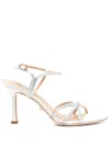 Badgley Mischka Collection Julietta Ankle Strap Sandal In White