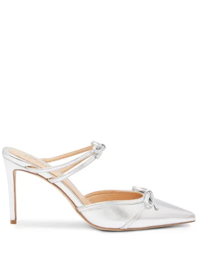 Badgley Mischka 85mm Klarise Ii Mules In Silver