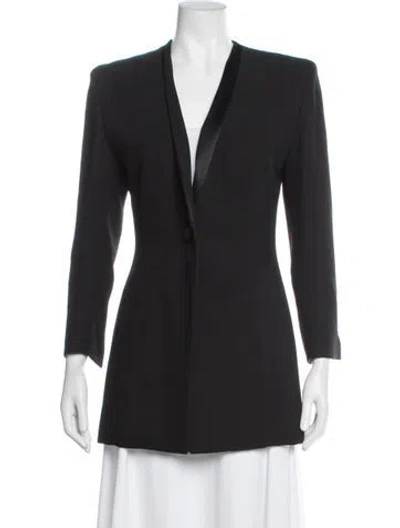Pre-owned Badgley Mischka Acetate Coat In Black
