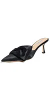 Badgley Mischka Collection Alaya Pointed Toe Mule In Black Satin