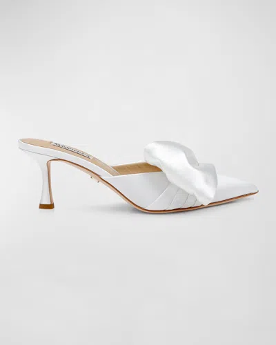 BADGLEY MISCHKA ALAYA SILK BOW MULE PUMPS