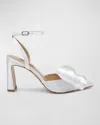 Badgley Mischka Collection Alease Ankle Strap Pointed Toe Pump In Soft White