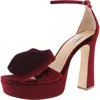 Badgley Mischka Alora Ii Womens Block Heel Velvet Platform Sandals